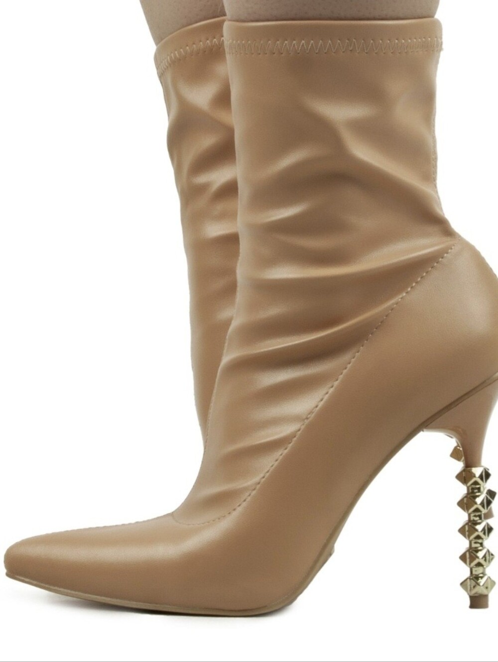Cape Robbin 'Vice' Gold Heeled Booties - Size 9